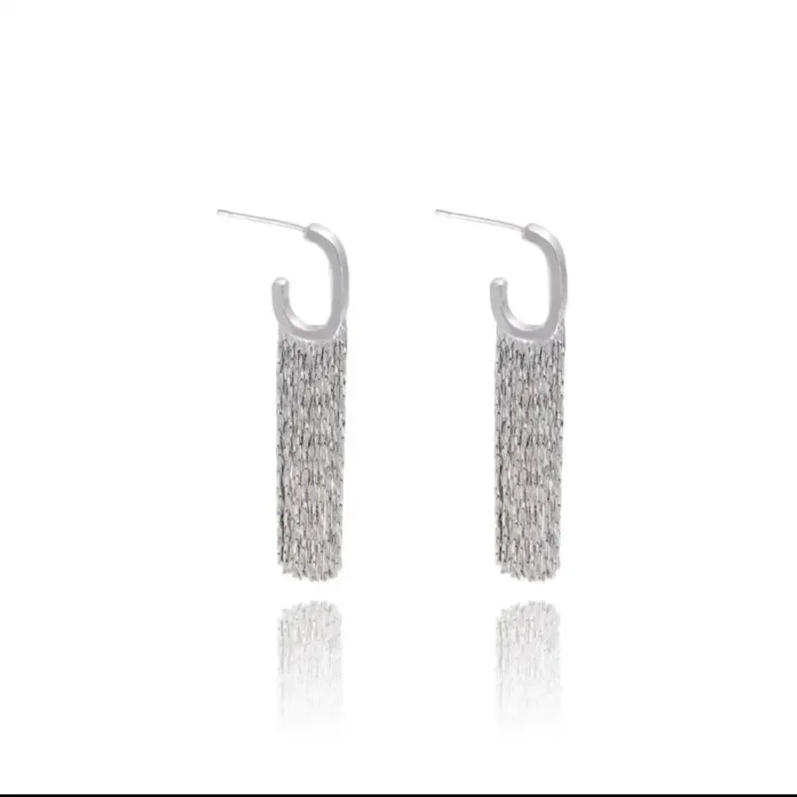 Tassel Chain Statement Drop Earrings - Diatoms