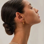 Heart Shape Bow Knot Drop Earrings - Diatoms