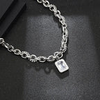 Diatoms Casual Hip-Hop Titanium Rhinestones Unisex Pendant - Diatoms