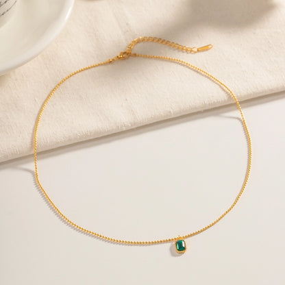 Luxy Emerald Chain Necklace