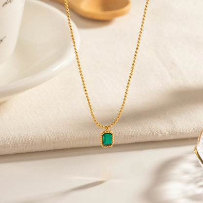 Luxy Emerald Chain Necklace