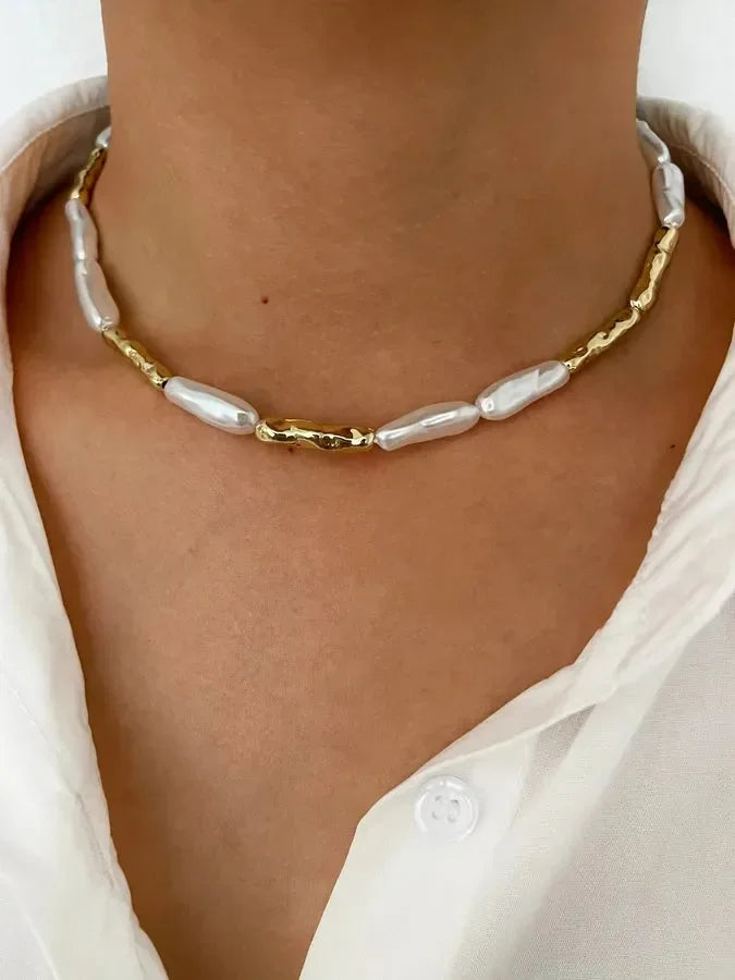 Baroque Pearl Necklace - Diatoms