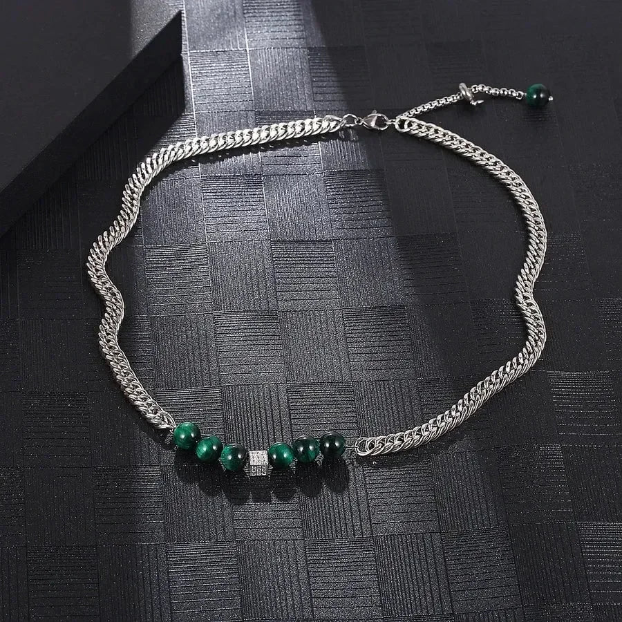 Diatoms Hip-Hop Beaded Solid Color Unisex Necklace - Diatoms