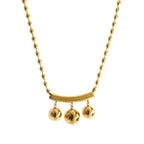 Three Ball Hanging Necklace - Diatoms