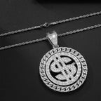 Hip-Hop Round Men's Pendant Necklace - Diatoms
