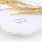 Graceful Gem Drop Sterling Silver Earrings - Diatoms