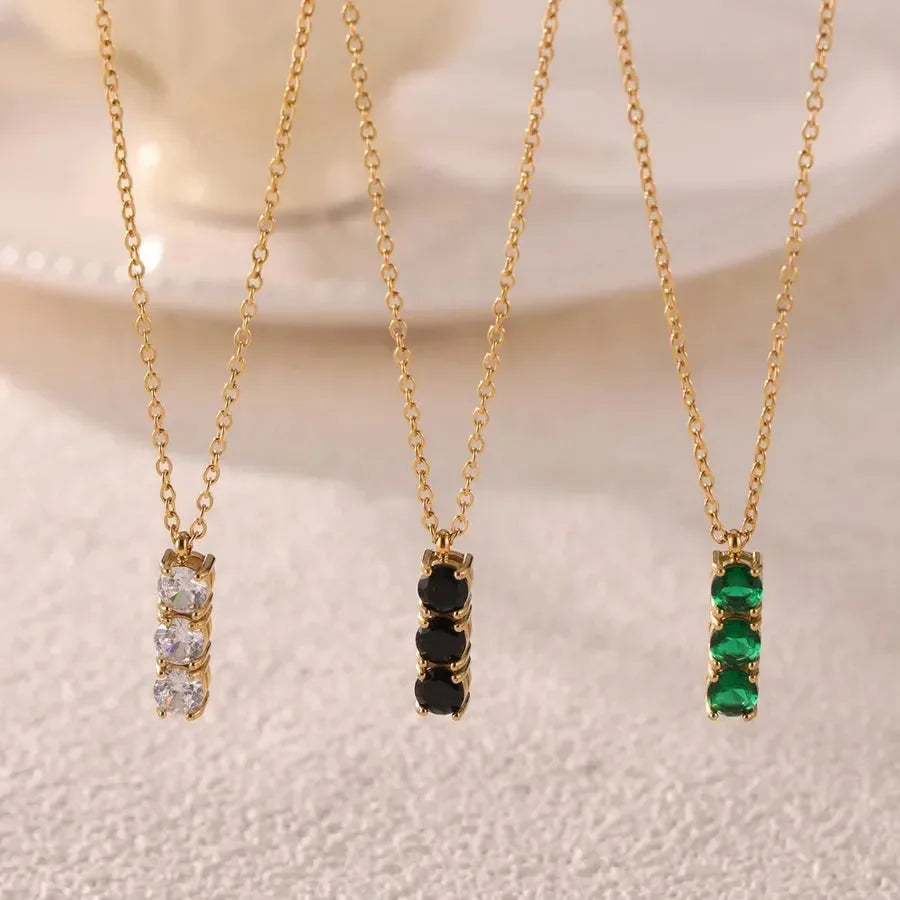 Dainty Drop Diamond Pendant Necklace - Diatoms