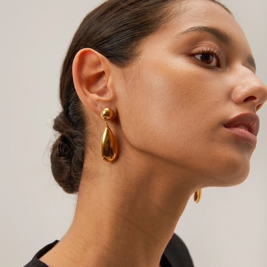 Luxe Diatoms Water Droplets Drop Earrings