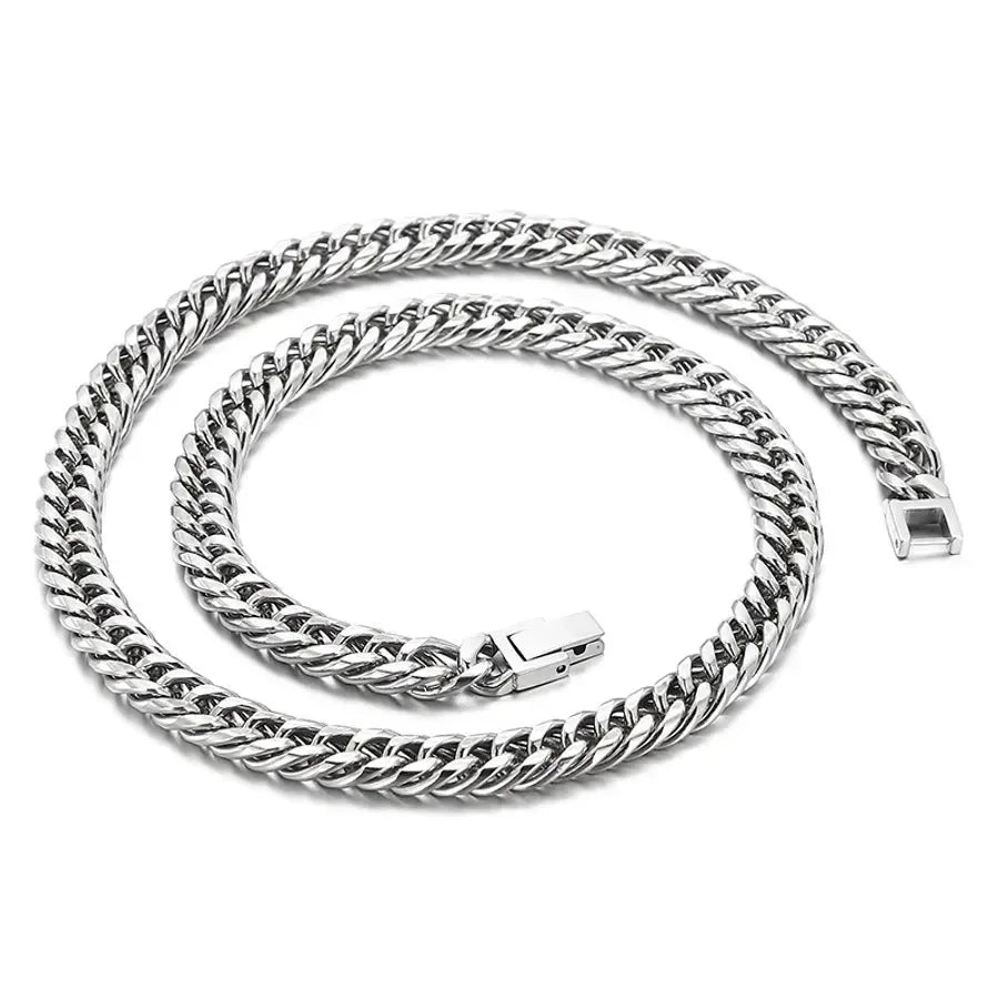 Simple Chain Men's Necklace - Diatoms
