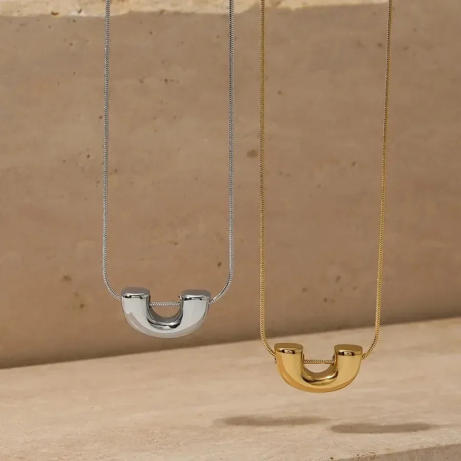 U Shape Necklace - Diatoms