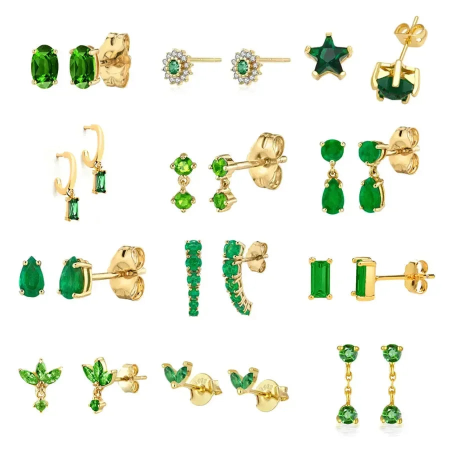 Tiny Tether Drop Earrings Ear Studs - Diatoms