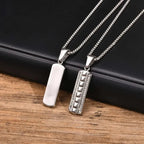 Vertical Bar Pendant - Diatoms