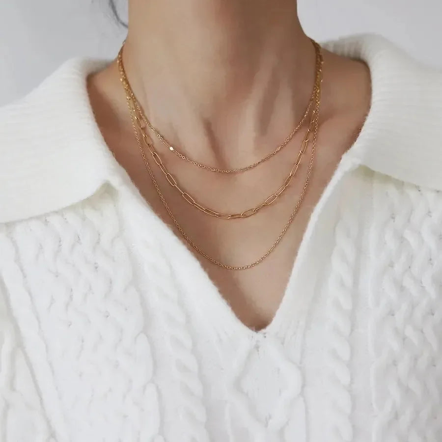 Charming Three Layered Necklace - Diatoms