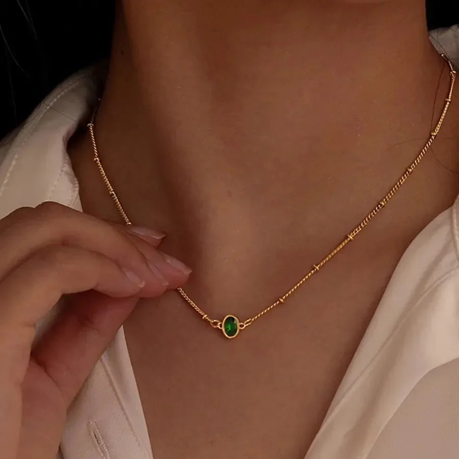 Luxy Emerald Necklace - Diatoms