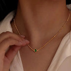 Luxy Emerald Necklace - Diatoms