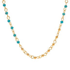 Blue Beaded Necklace - Diatoms
