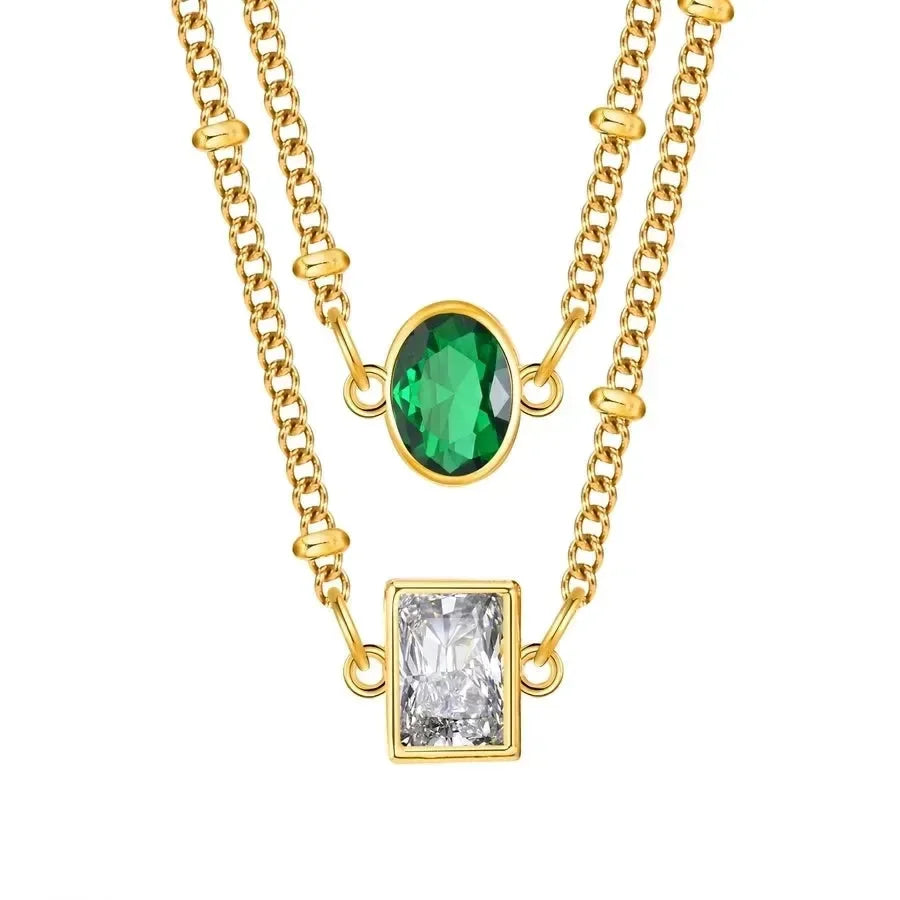 Luxy Emerald Necklace - Diatoms