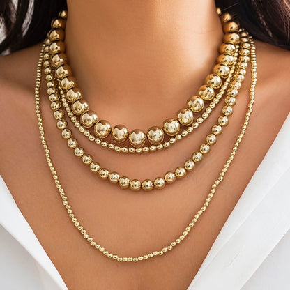 Retro Style Round Three Dimensional Thick Layered Necklaces