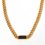 Black Cuban Chain Necklace - Diatoms