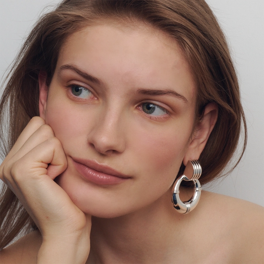 Complete The Look Silvery Earrings