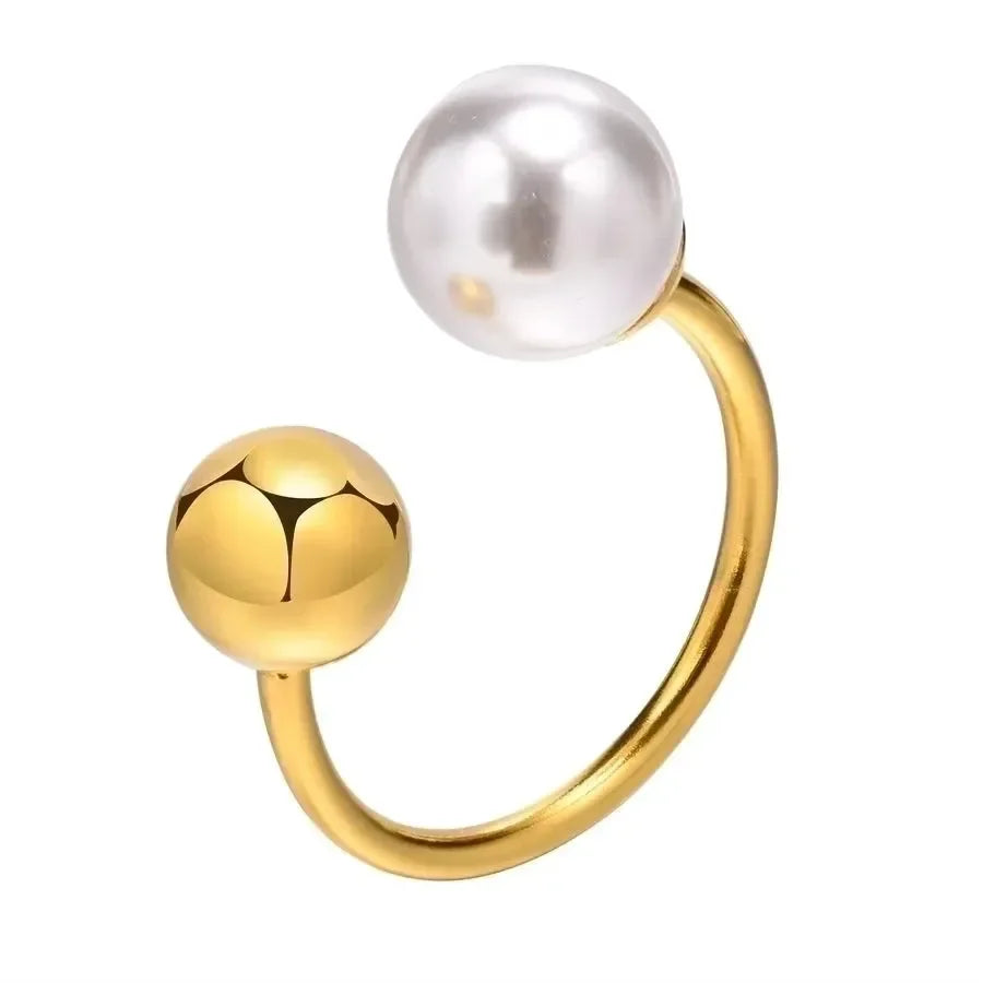 Luxy Pearl Adjustable Ring - Diatoms