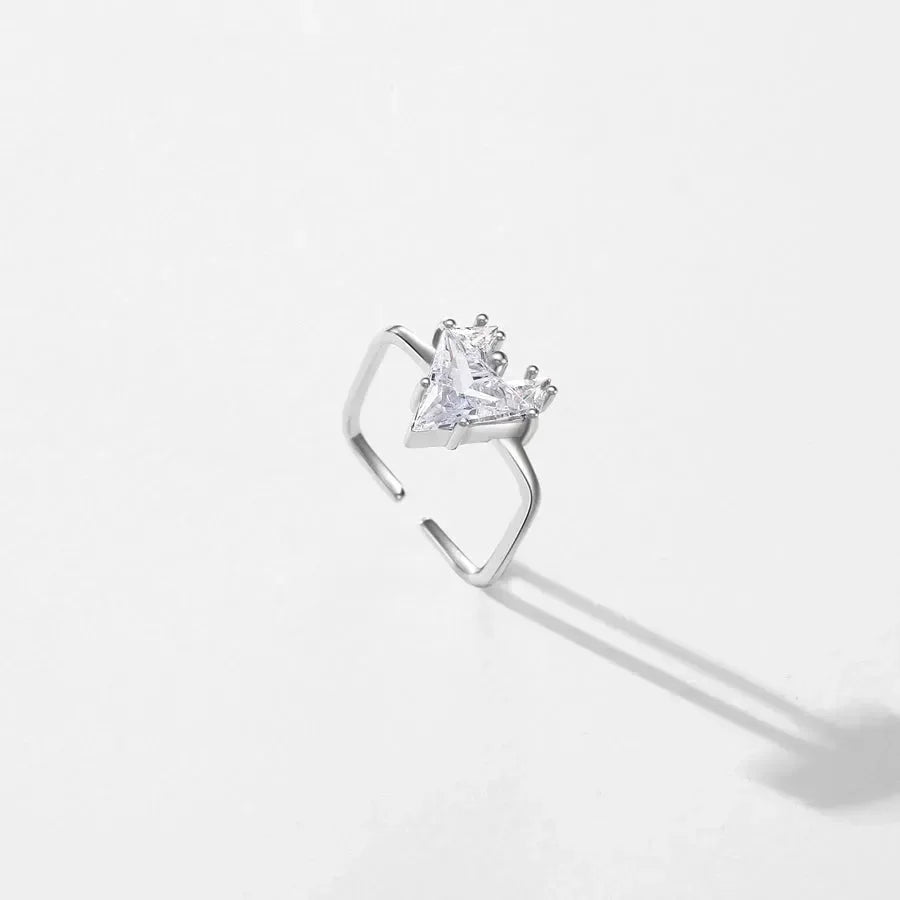 Heart Shape Sterling Silver Luxy Rings - Diatoms