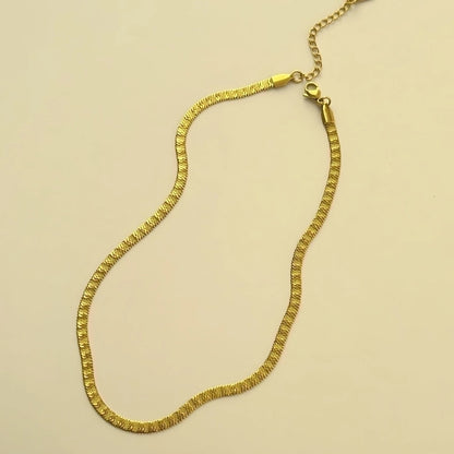 Classic Minimal Sleek Snake Chain Necklace