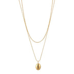 Luxy Double Layered Oval Necklace - Diatoms