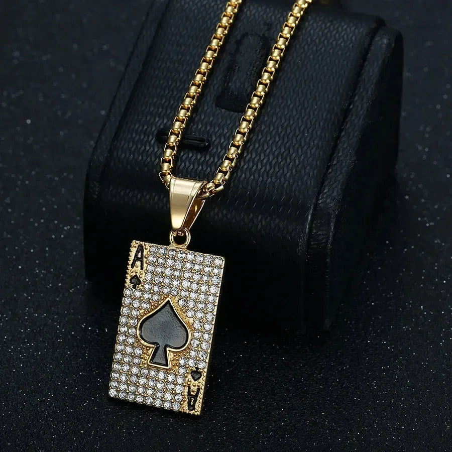 Diatoms Hip-Hop Poker Men's Pendant - Diatoms