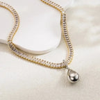 Three-dimensional Inlay Heart Shape Necklace - Diatoms