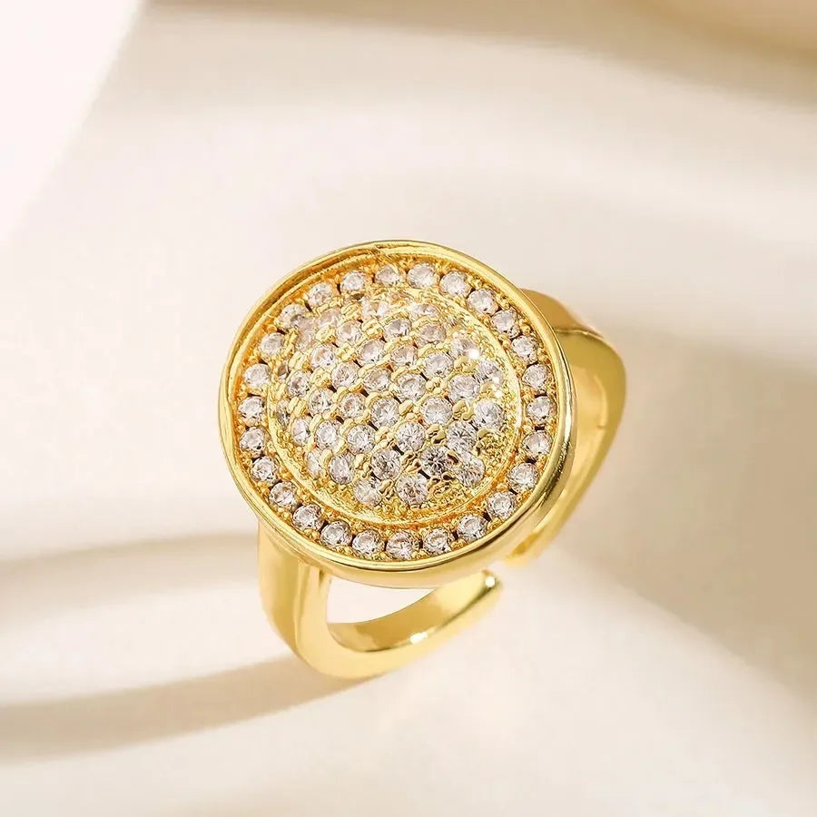Twinkling Light Diamond Open Rings - Diatoms