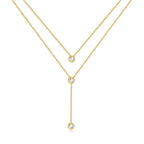 Double Layer Drop Necklace - Diatoms