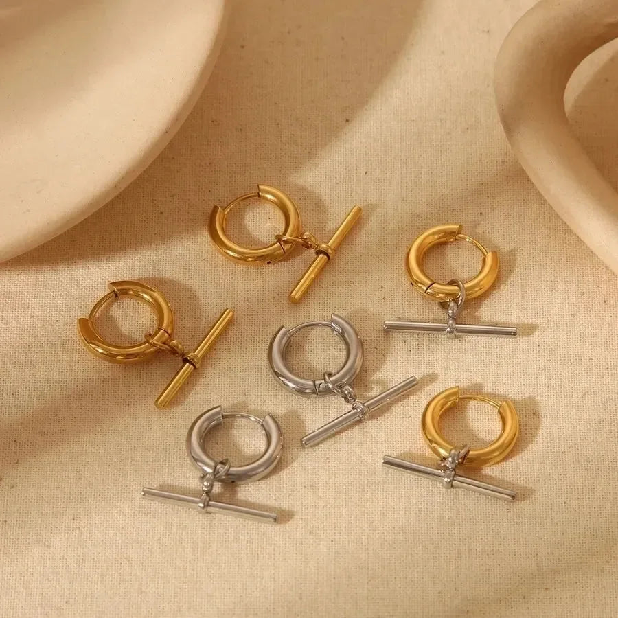 Luxy T-Bar Drop Earrings - Diatoms