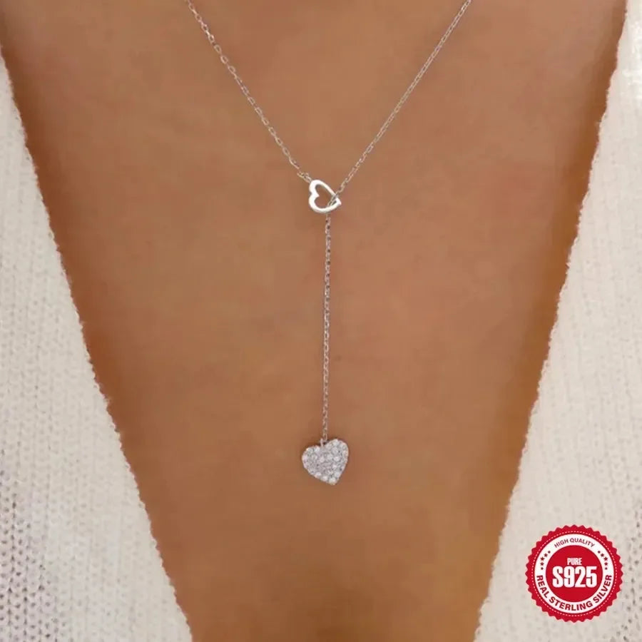 Luxy Interlocked Heart Shape Necklace - Diatoms