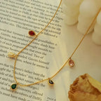 Luxy Colourful Stones Necklace - Diatoms