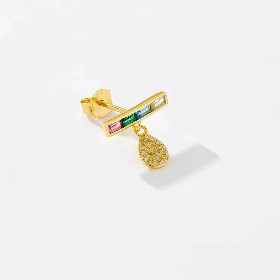 Vintage Style Silver Gemstones Earrings - Diatoms