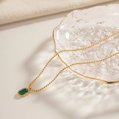 Luxy Emerald Chain Necklace