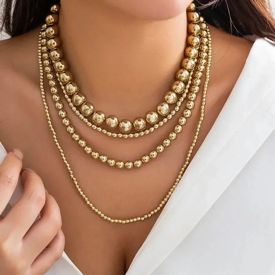 Retro Style Round Three Dimensional Thick Layered Necklaces - Diatoms