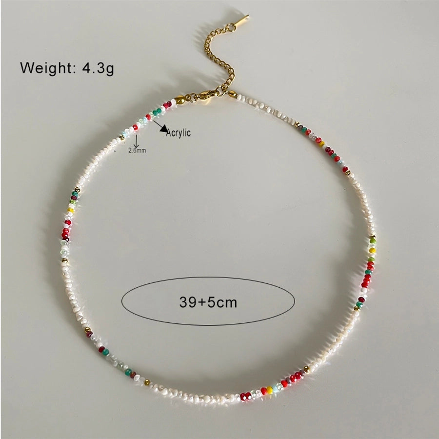 Vintage Style Fish Beaded Chain Necklaces