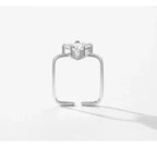 Heart Shape Sterling Silver Luxy Rings - Diatoms