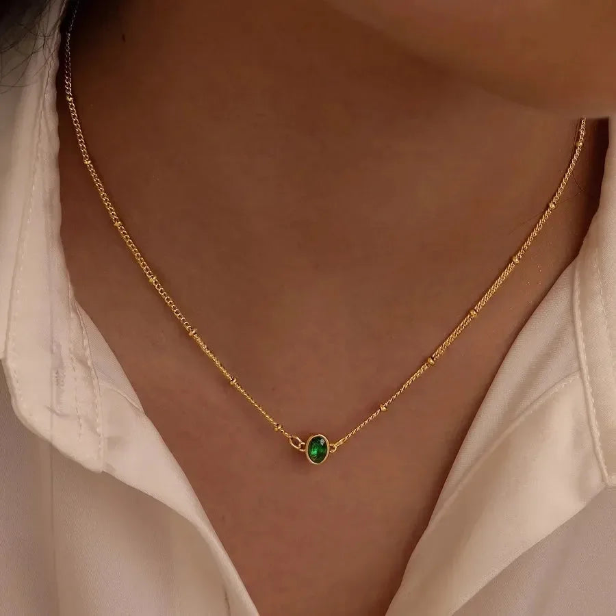 Luxy Emerald Necklace - Diatoms