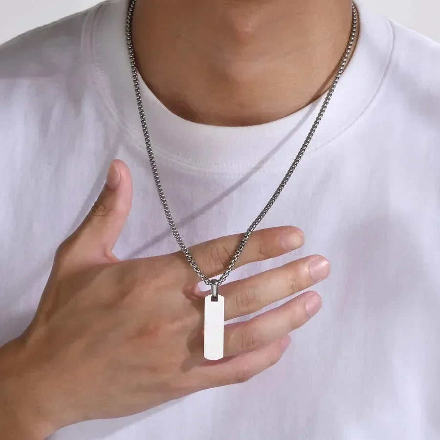 Diatoms I-Shaped Black Pendant - Diatoms