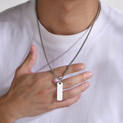 Diatoms I-Shaped Black Pendant