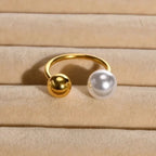 Luxy Pearl Adjustable Ring - Diatoms