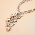 Exaggerated Classic Style Geometric Heart Necklace - Diatoms