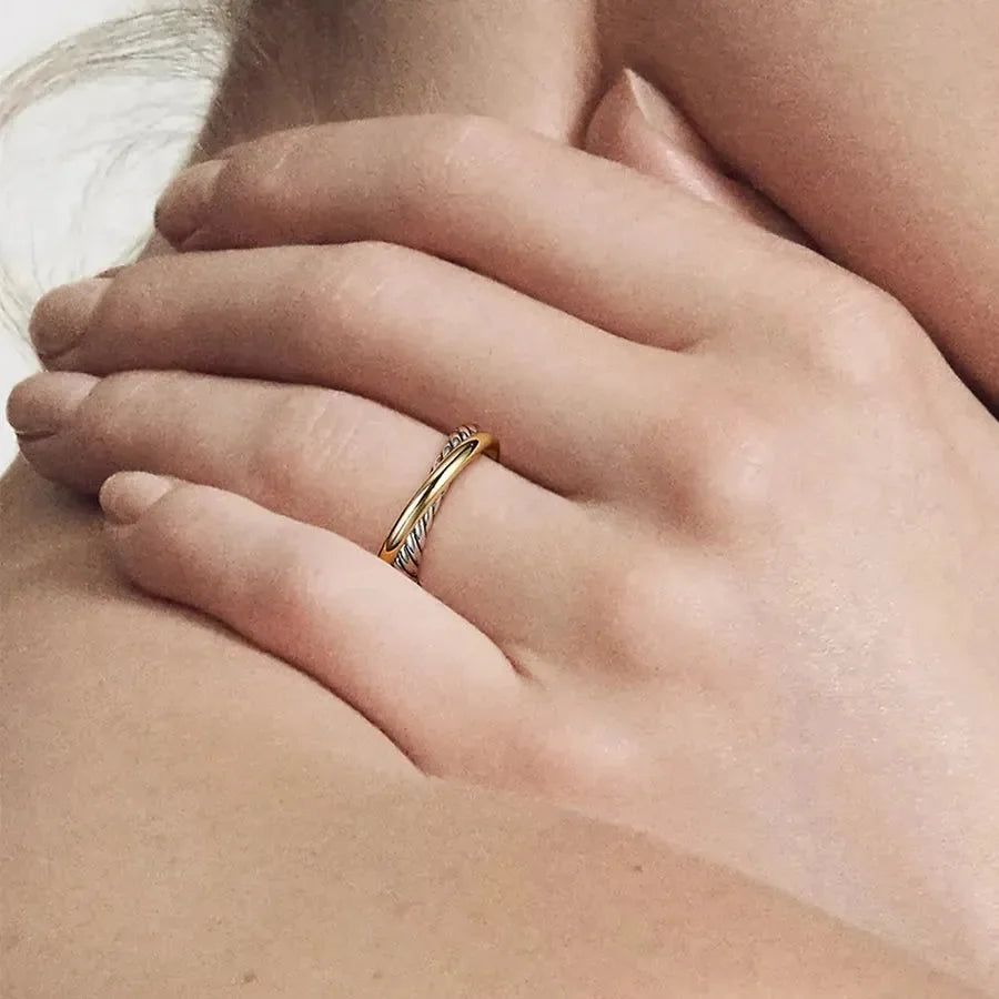 Luxy Dual Cross Ring - Diatoms