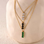 Dainty Drop Diamond Pendant Necklace - Diatoms