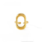 Luxy Oval Adjustable Ring - Diatoms
