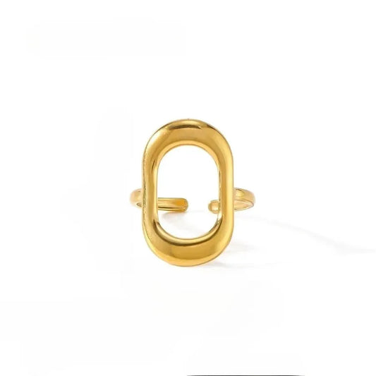 Luxy Oval Adjustable Ring - Diatoms
