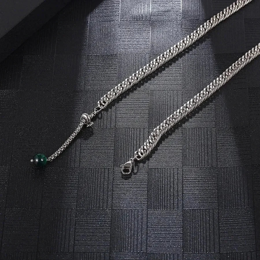 Diatoms Hip-Hop Beaded Solid Color Unisex Necklace - Diatoms